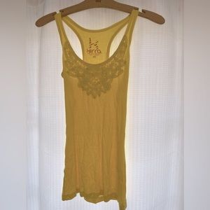 Lace Yellow Tank